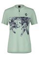 SCOTT Kolesarski dres s kratkimi rokavi - TRAIL FLOW ZIP SS W - svetlo zelena