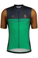 SCOTT Kolesarski dres s kratkimi rokavi - RC TEAM - rjava/zelena/modra