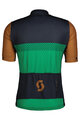 SCOTT Kolesarski dres s kratkimi rokavi - RC TEAM - rjava/zelena/modra
