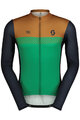 SCOTT Kolesarski dres z dolgimi rokavi poletni - RC TEAM - zelena/modra/rjava