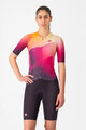 CASTELLI Kolesarski kombinezon - FREE SANREMO 3 - rožnata/bordo