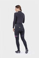 ALÉ Kolesarske dolge hlače brez naramnic - PR-R MILD TIGHTS - črna/rožnata