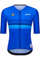 SANTINI Kolesarski dres s kratkimi rokavi - UCI WORLD CHAMPION ITALY - modra
