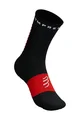 COMPRESSPORT Kolesarske klasične nogavice - ULTRA TRAIL V2.0  - črna/rdeča