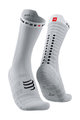 COMPRESSPORT Kolesarske klasične nogavice - PRO RACING SOCKS V4.0 ULTRALIGHT BIKE - bela/črna