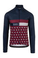 AGU Kolesarski dres z dolgimi rokavi zimski - SIX6 DOT WINTER - modra/bordo