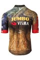 AGU Kolesarski dres s kratkimi rokavi - JUMBO-VISMA 2022 - rjava/modra/rumena/črna/rdeča