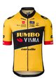 AGU Kolesarski dres s kratkimi rokavi - JUMBO-VISMA 2023 - rumena/črna