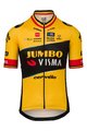 AGU Kolesarski dres s kratkimi rokavi - JUMBO-VISMA 2023 WOUT VAN AERT - črna/rumena