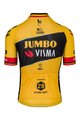 AGU Kolesarski dres s kratkimi rokavi - JUMBO-VISMA 2023 WOUT VAN AERT - črna/rumena