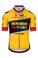 AGU Kolesarski dres s kratkimi rokavi - JUMBO-VISMA 2023 PRIMOZ ROGLIC - črna/rumena