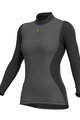 ALÉ Kolesarska  majica z dolgimi rokavi - BIOCERAMIC LADY - siva