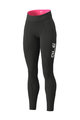 ALÉ Kolesarske dolge hlače brez naramnic - WINTER LADY - črna