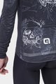 ALÉ Kolesarski dres z dolgimi rokavi zimski - SKULL WINTER - črna/bela
