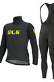 ALÉ Kolesarska  zimska jakna in hlače - SOLID CROSS WINTER - siva/črna