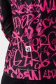 ALÉ Kolesarski dres z dolgimi rokavi zimski - SOLID RIDE LADY WNT - črna/rožnata