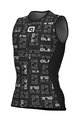 ALÉ Kolesarska majica brez rokavov - VELA ACTIVE - bela/črna