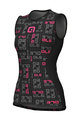 ALÉ Kolesarska majica brez rokavov - VELA ACTIVE - črna/rožnata