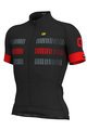 ALÉ Kolesarski dres s kratkimi rokavi - STRADA - rdeča/črna