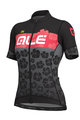 ALÉ Kolesarski dres s kratkimi rokavi - IBISCO LADY - rdeča/črna