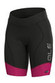 ALÉ Kolesarske kratke hlače brez naramnic - MASTER LADY - črna/rožnata