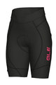 ALÉ Kolesarske kratke hlače brez naramnic - AGONISTA 2 LADY - črna/rožnata