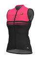 ALÉ Kolesarski dres brez rokavov - SLIDE LADY  - črna/rožnata