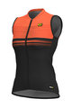 ALÉ Kolesarski dres brez rokavov - SLIDE LADY  - črna/oranžna