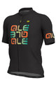ALÉ Kolesarski dres s kratkimi rokavi - MIRROR - črna
