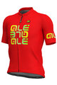 ALÉ Kolesarski dres s kratkimi rokavi - MIRROR - rdeča