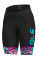 ALÉ Kolesarske kratke hlače brez naramnic - SAVANA LADY  - rožnata/modra/črna