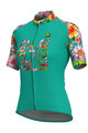 ALÉ Kolesarski dres s kratkimi rokavi - LAB FLOWER LADY - modra