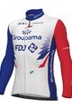 ALÉ Kolesarski dres z dolgimi rokavi zimski - GROUPAMA FDJ 2022 - modra/rdeča/bela