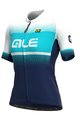 ALÉ Kolesarski dres s kratkimi rokavi - BLEND LADY - bela/turkizna/modra
