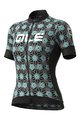 ALÉ Kolesarski dres s kratkimi rokavi - GARDA LADY - črna/turkizna
