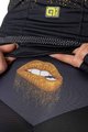ALÉ Kolesarske kratke hlače brez naramnic - LIPS LADY - zlata/črna