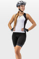 ALÉ Kolesarski dres brez rokavov - COLOR BLOCK LADY - bela/črna