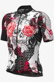 ALÉ Kolesarski dres s kratkimi rokavi - SKULL - bela/rdeča/črna