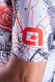 ALÉ Kolesarski dres s kratkimi rokavi - SKULL - bela/rdeča/črna
