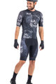 ALÉ Kolesarski dres s kratkimi rokavi - SKULL - bela/črna