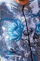 ALÉ Kolesarski dres s kratkimi rokavi - SKULL - svetlo modra/siva