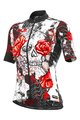 ALÉ Kolesarski dres s kratkimi rokavi - SKULL LADY - črna