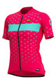 ALÉ Kolesarski dres s kratkimi rokavi - STARS LADY - rožnata/turkizna