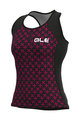 ALÉ Kolesarski dres brez rokavov - HELIOS LADY - rožnata/črna
