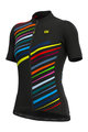 ALÉ Kolesarski dres s kratkimi rokavi - FLASH LADY - črna