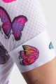 ALÉ Kolesarski dres s kratkimi rokavi - BUTTERFLY LADY - bela