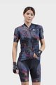 ALÉ Kolesarski dres s kratkimi rokavi - SOLID CHIOS LADY - siva/modra/rumena/rožnata