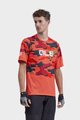 ALÉ Kolesarski dres s kratkimi rokavi - STAIN OFF ROAD MTB - rdeča/rjava/siva