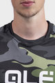 ALÉ Kolesarski dres s kratkimi rokavi - STAIN OFF ROAD MTB - zelena/siva/črna