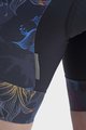 ALÉ Kolesarske kratke hlače z naramnicami - SOLID CHIOS LADY - črna/modra/rumena/rožnata